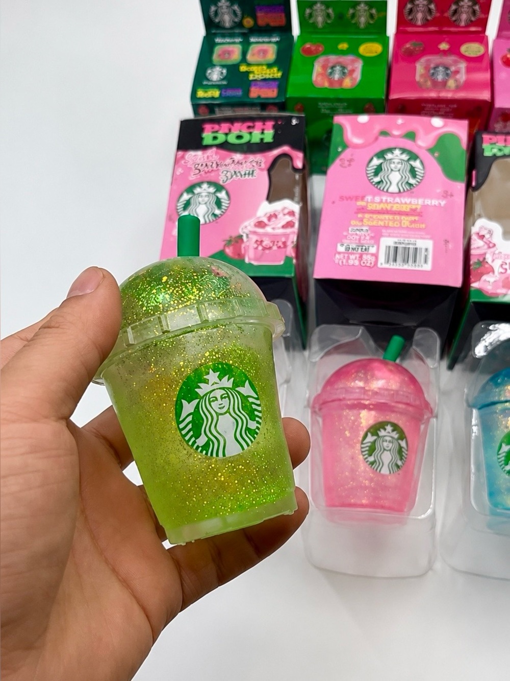 Starbucks NeeDoh Glitter Drink Sugar Squishy